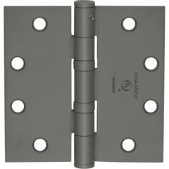 Yale - Commercial Hinges; Length (Inch): 4-1/2 ; Thickness (Decimal Inch): 0.1340 ; Number of Knuckles: 5.000 ; Stanley Finish Code: USP ; Finish/Coating: USP ; Box Quantity: 3 - Exact Industrial Supply