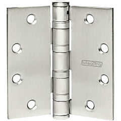 Yale - Commercial Hinges; Length (Inch): 4-1/2 ; Thickness (Decimal Inch): 0.1800 ; Number of Knuckles: 5.000 ; Stanley Finish Code: US32D ; Finish/Coating: US32D ; Box Quantity: 3 - Exact Industrial Supply