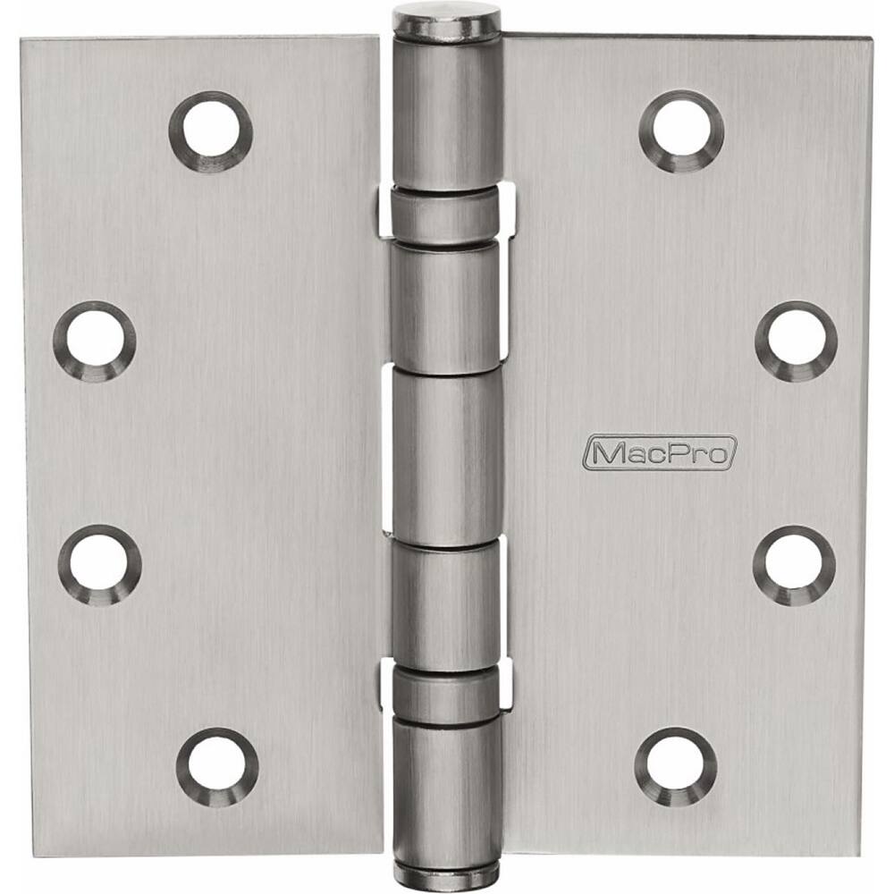 Yale - Commercial Hinges; Length (Inch): 4-1/2 ; Thickness (Decimal Inch): 0.1340 ; Number of Knuckles: 5.000 ; Stanley Finish Code: US32D ; Finish/Coating: US32D ; Box Quantity: 3 - Exact Industrial Supply