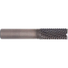 M.A. Ford - 1/2" Diam, 2" LOC, 1/2" Shank Diam, 16-Flute Burr-End Diamond-Pattern Router Bit - Exact Industrial Supply