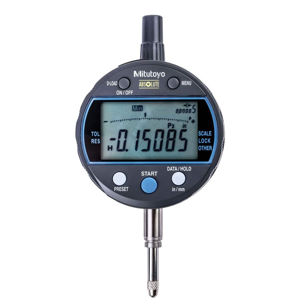 Mitutoyo - Electronic Drop Indicators; Minimum Measurement (Decimal Inch): 0 ; Minimum Measurement (Inch): 0 ; Minimum Measurement (mm): 0 ; Maximum Measurement (mm): 12.70 ; Maximum Measurement (Decimal Inch): 0.5 ; Resolution (Decimal Inch): 0.000050 - Exact Industrial Supply