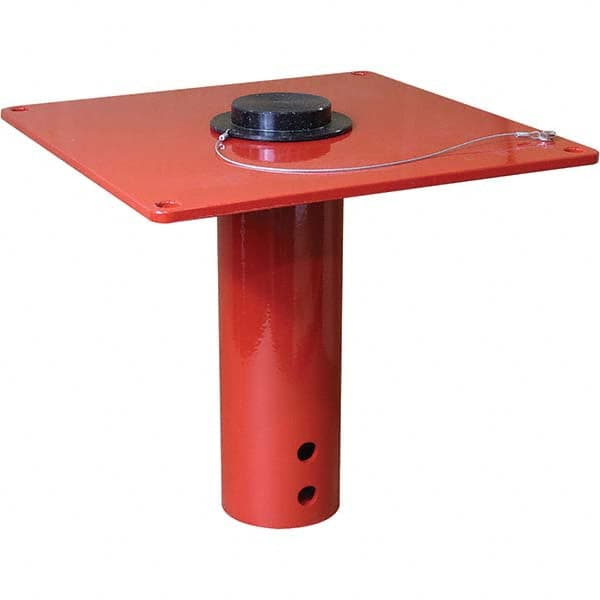 THERN - Davit Crane Bases Base Type: Flush Mount Base Finish/Coating: Red Powder Coat - All Tool & Supply