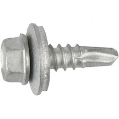 #10-16, Hex Washer Head, Hex Drive, 3/4″ Length Under Head, #3 Point, Self Drilling Screw Carbon Steel, Zinc-Plated Finish