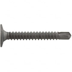 #10-24, Wafer Head, Phillips Drive, 3/4″ Length Under Head, #3 Point, Self Drilling Screw Carbon Steel, Gray StalGard Finish