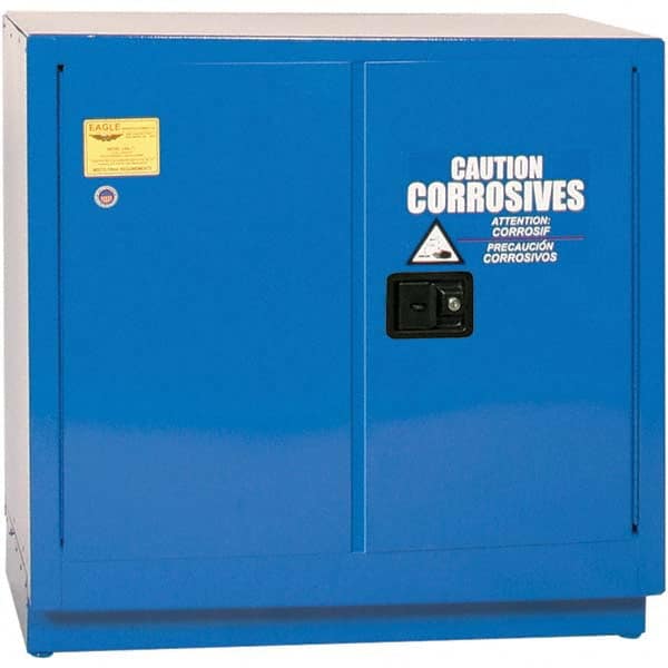 Eagle - Safety Cabinets Hazardous Chemical Type: Corrosive Chemicals Color: Royal Blue - All Tool & Supply