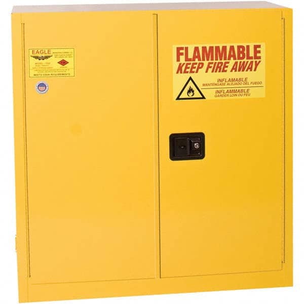 Eagle - Safety Cabinets Hazardous Chemical Type: Flammable and Combustible Liquids Color: Yellow - All Tool & Supply