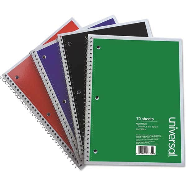 UNIVERSAL - Note Pads, Writing Pads & Notebooks Writing Pads & Notebook Type: Quadrille Pads Size: 10-1/2 x 8 - All Tool & Supply