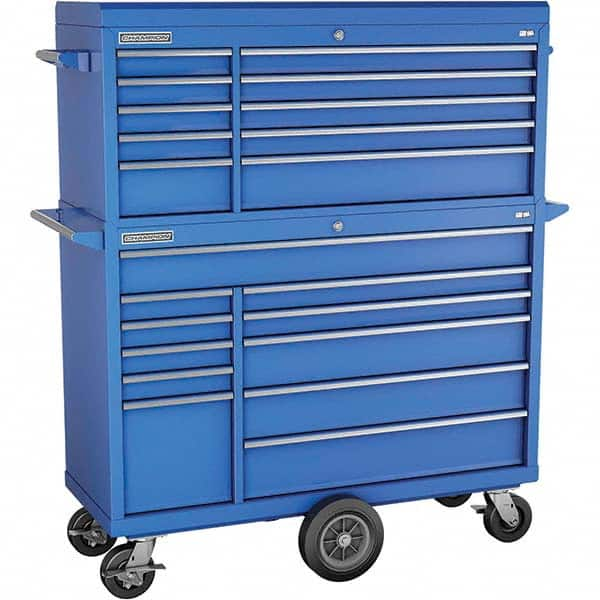 Champion Tool Storage - Tool Storage Combos & Systems Type: Top Chest/Roller Cabinet Combo with Maintenance Cart Drawers Range: 16 Drawers or More - All Tool & Supply