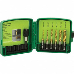 Greenlee - Combination Drill & Tap Sets Minimum Thread Size (mm): M3.5x0.60 Minimum Thread Size (Inch): #6-32 - All Tool & Supply