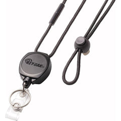 Key-Bak - Key Control; Type: Retractable Key Chain & ID Holder ; Number of Keys: 5 ; Color: Black ; Width (Inch): 3/4 - Exact Industrial Supply