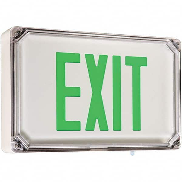 Hubbell Lighting - Illuminated Exit Signs Number of Faces: 1 Letter Color: Green - All Tool & Supply