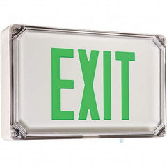 Hubbell Lighting - Illuminated Exit Signs Number of Faces: 2 Letter Color: Green - All Tool & Supply