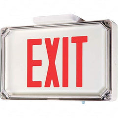 Hubbell Lighting - Illuminated Exit Signs Number of Faces: 1 Letter Color: Red - All Tool & Supply