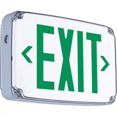 Hubbell Lighting - Illuminated Exit Signs Number of Faces: 2 Letter Color: Green - All Tool & Supply