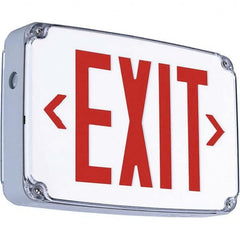 Hubbell Lighting - Illuminated Exit Signs Number of Faces: 1 Letter Color: Red - All Tool & Supply