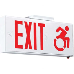 Hubbell Lighting - Illuminated Exit Signs Number of Faces: 1 Letter Color: Red - All Tool & Supply