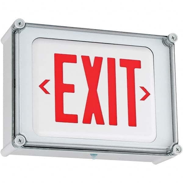 Hubbell Lighting - Illuminated Exit Signs Number of Faces: 1 Letter Color: Red - All Tool & Supply