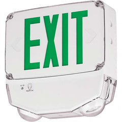 Hubbell Lighting - Illuminated Exit Signs Number of Faces: 2 Letter Color: Green - All Tool & Supply