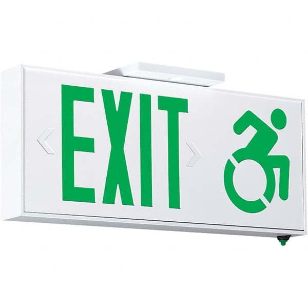 Hubbell Lighting - Illuminated Exit Signs Number of Faces: 1 Letter Color: Green - All Tool & Supply