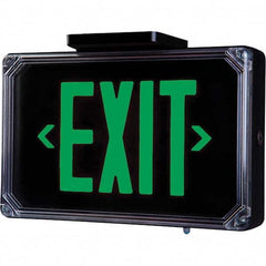 Hubbell Lighting - Illuminated Exit Signs Number of Faces: 2 Letter Color: Green - All Tool & Supply