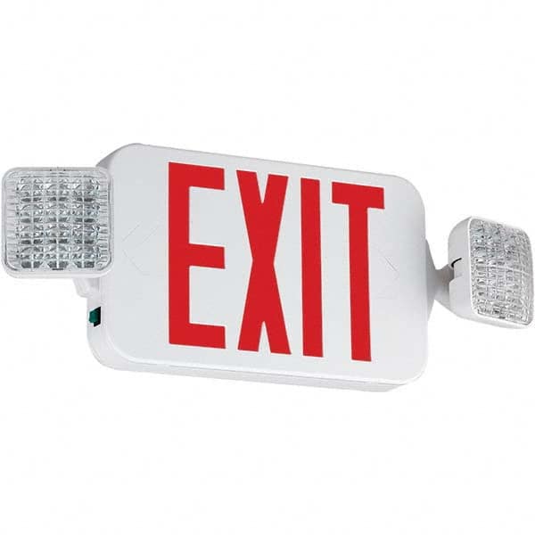 Hubbell Lighting - Combination Exit Signs Mounting Type: Ceiling Mount; Wall Mount Number of Faces: 1 - All Tool & Supply