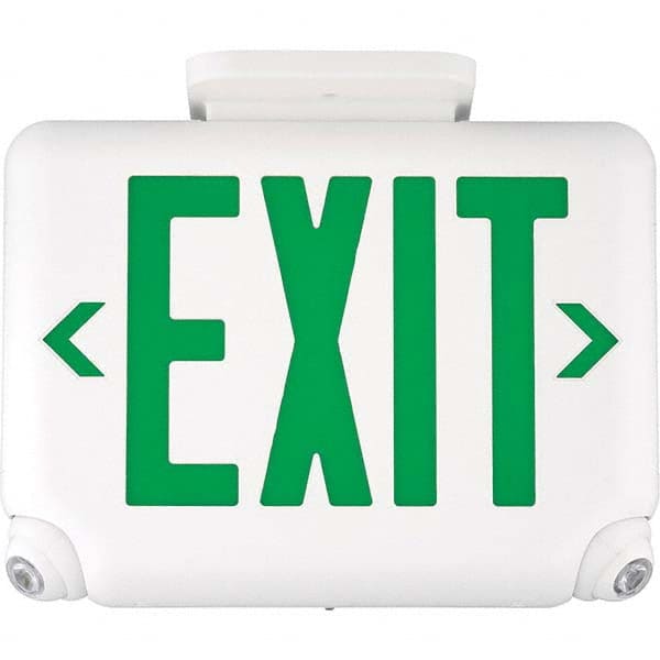 Hubbell Lighting - Combination Exit Signs Mounting Type: Wall Mount; Ceiling Mount Number of Faces: 1 - All Tool & Supply