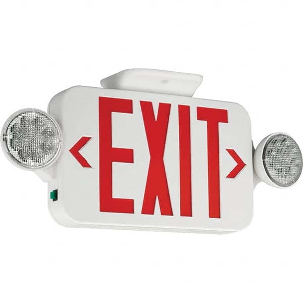 Hubbell Lighting - Combination Exit Signs Mounting Type: Ceiling Mount; Wall Mount Number of Faces: 1 - All Tool & Supply