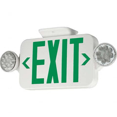 Hubbell Lighting - Combination Exit Signs Mounting Type: Wall Mount; Ceiling Mount Number of Faces: 1 - All Tool & Supply