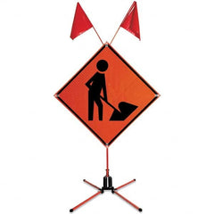 VizCon - Sign Posts & Traffic Sign Accessories Type: Roll-Up Sign Stand Sign Post/Stand Height (Feet): 4 - All Tool & Supply