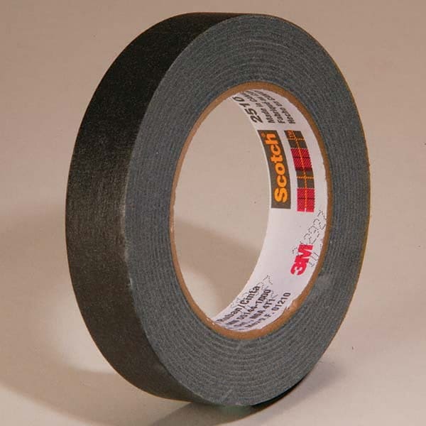 3M - 18mm Wide x 55 m x 5.6 mil Black Crepe Paper Masking Tape - All Tool & Supply