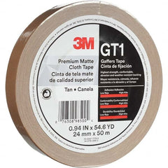 3M - 50m x 24mm x 11 mil Tan Cotton Cloth Gaffers Tape - All Tool & Supply