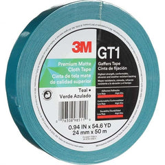 3M - 50m x 24mm x 11 mil Teal Cotton Cloth Gaffers Tape - All Tool & Supply