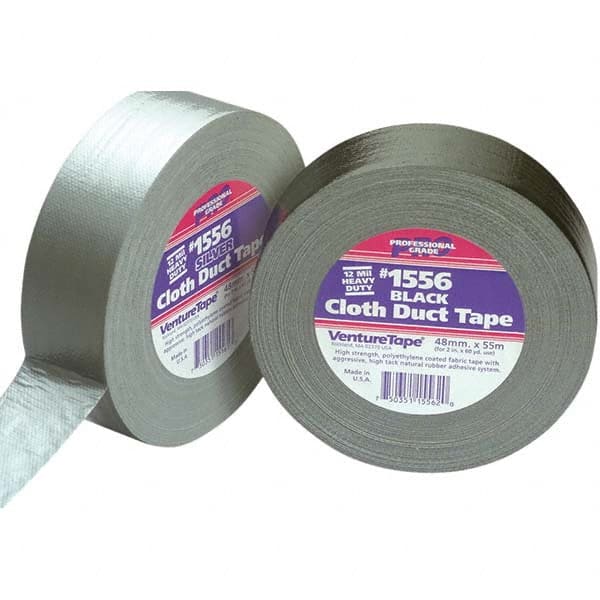 3M - 55m x 48mm x 12 mil Black Polyethylene Cloth Duct Tape - All Tool & Supply