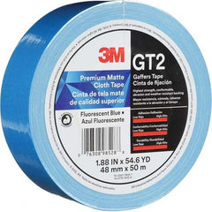 3M - 50m x 48mm x 11 mil Fluorescent Blue Cotton Cloth Gaffers Tape - All Tool & Supply