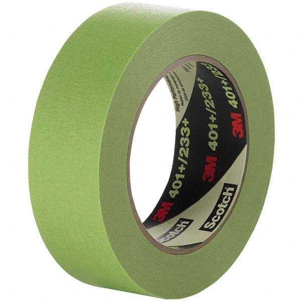 Masking Tape: 2″ Wide, 60 yd Long, 6.7 mil Thick, Green Paper, Rubber Adhesive, 25 lb/in Tensile Strength