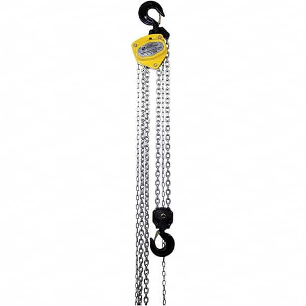 OZ Lifting Products - 6,000 Lb Capacity, 30' Lift Height, Manual Chain Hoist with Overload Protection - All Tool & Supply