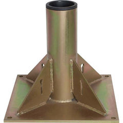 Davit Crane Bases; Base Type: Pedestal Base; Finish/Coating: Zinc Plated; Base Width (Decimal Inch): 16.00; Base Length (Decimal Inch): 14.75; Base Depth (Decimal Inch): 16.00; Base Height (Decimal Inch): 14.75; Hole Diameter (Decimal Inch): 4.50; Width (