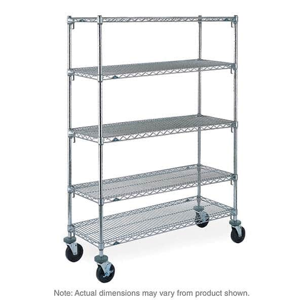 Metro - 900 Lb Capacity 5 Shelf Mobile Wire Shelving Unit - Add-On Unit - All Tool & Supply