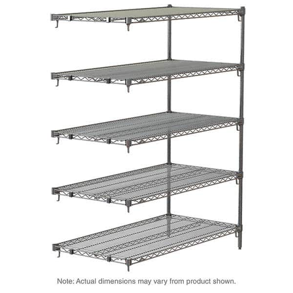 Metro - 2,000 Lb Capacity 5 Shelf Wire Shelving - Add-On Unit - Exact Industrial Supply