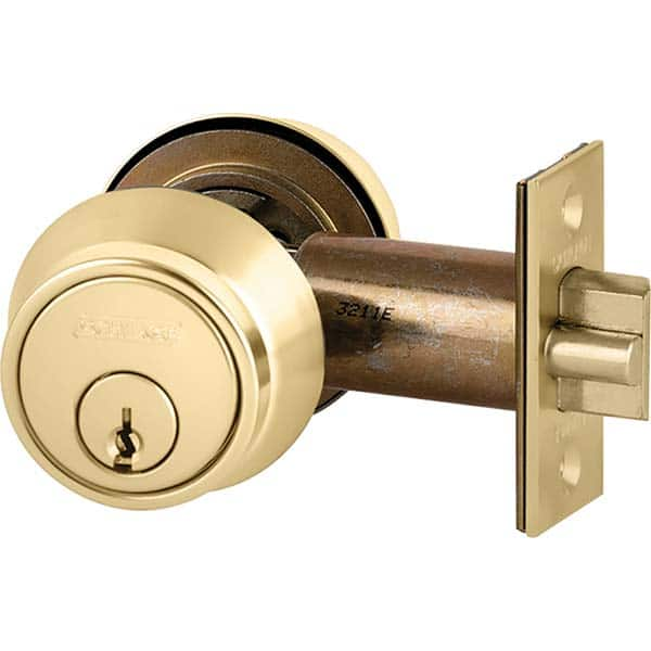 Schlage - Deadbolts Type: Deadlocking Latch Door Thickness Range: 1-1/2-1-3/4 - All Tool & Supply