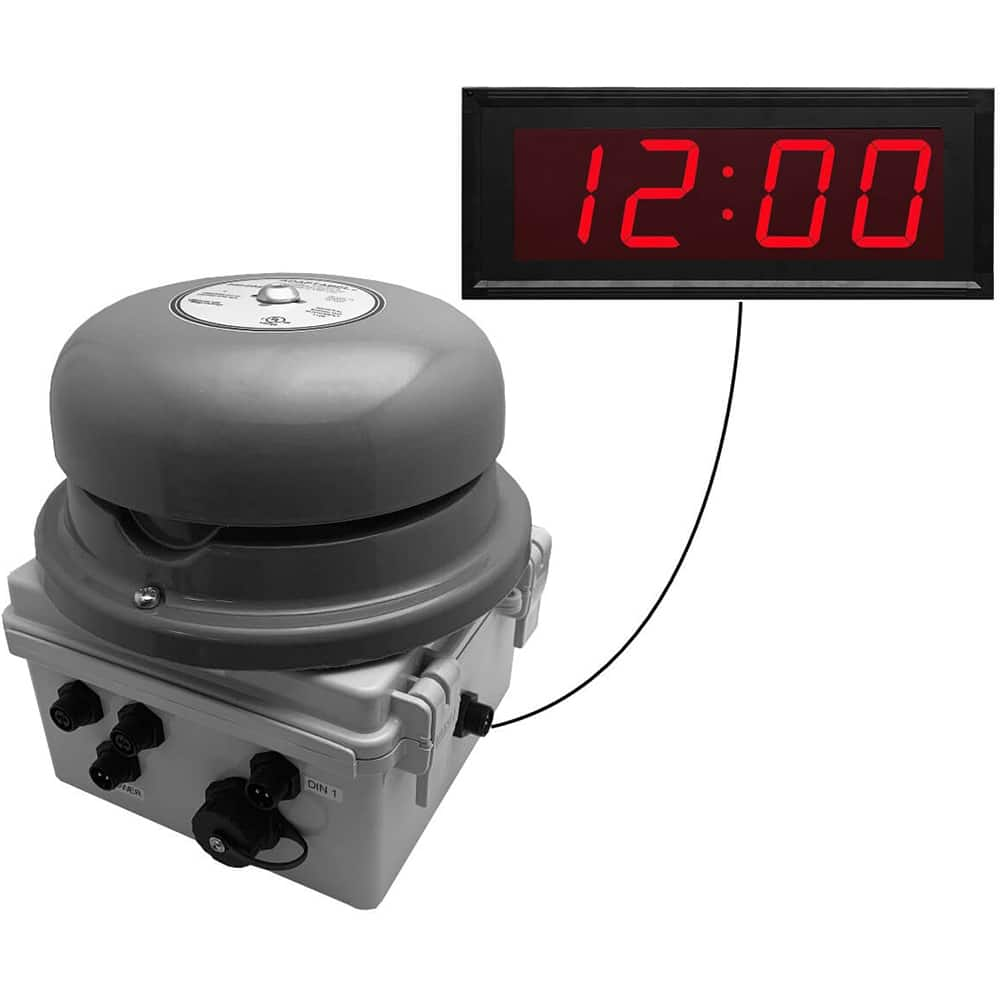 LinorTek - Bells, Horns & Sirens; Type: IP Bell Clock ; Explosion Proof: No ; Vibrating: Yes ; Weatherproof: Yes ; Decibels @ Ten Feet (dB): 92.00 ; Voltage: 24 VAC - Exact Industrial Supply