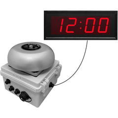 LinorTek - Bells, Horns & Sirens; Type: IP Bell Clock ; Explosion Proof: No ; Vibrating: Yes ; Weatherproof: Yes ; Decibels @ Ten Feet (dB): 88.00 ; Voltage: 12 VAC - Exact Industrial Supply