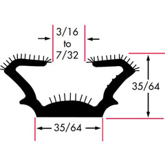 Fairchild Industries - Automotive Replacement Parts; Type: Window Channel ; Application: Unbeaded All Rubber Flexible Flocked Rubber Channel, 96 In. - Exact Industrial Supply