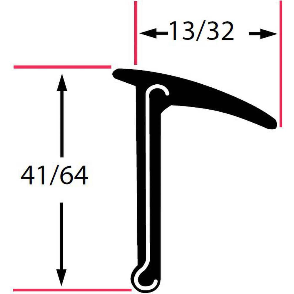 Fairchild Industries - Automotive Replacement Parts; Type: Belt Weatherstrip ; Application: Beltline Without Stainless Steel Bead Rigid Rubber Covered; 2 pieces at 48 inches per piece, 48 In. - Exact Industrial Supply