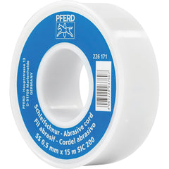 PFERD - Abrasive Cords & Tape; Product Type: Cord ; Abrasive Material: Silicon Carbide ; Tape/Cord Width (Decimal Inch): 0.020 ; Overall Cord/Tape Length (Feet): 48 ; Grit: 200 - Exact Industrial Supply