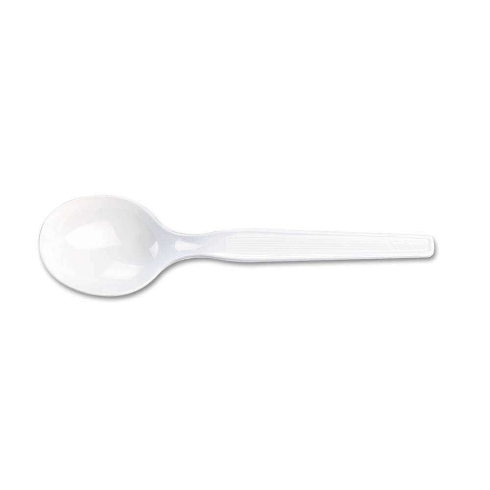 Dixie - Paper & Plastic Cups, Plates, Bowls & Utensils; Breakroom Accessory Type: Soup Spoon ; Breakroom Accessory Description: Utensils-Disposable Soup Spoon ; Color: White - Exact Industrial Supply