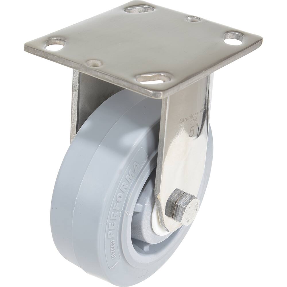 Vestil - Standard Casters; Mount: With Holes ; Style: Rigid ; Wheel Diameter: 5 (Inch); Wheel Width: 2 (Inch); Overall Height (Inch): 6-1/2 ; Load Capacity (Lb.): 500.000 - Exact Industrial Supply