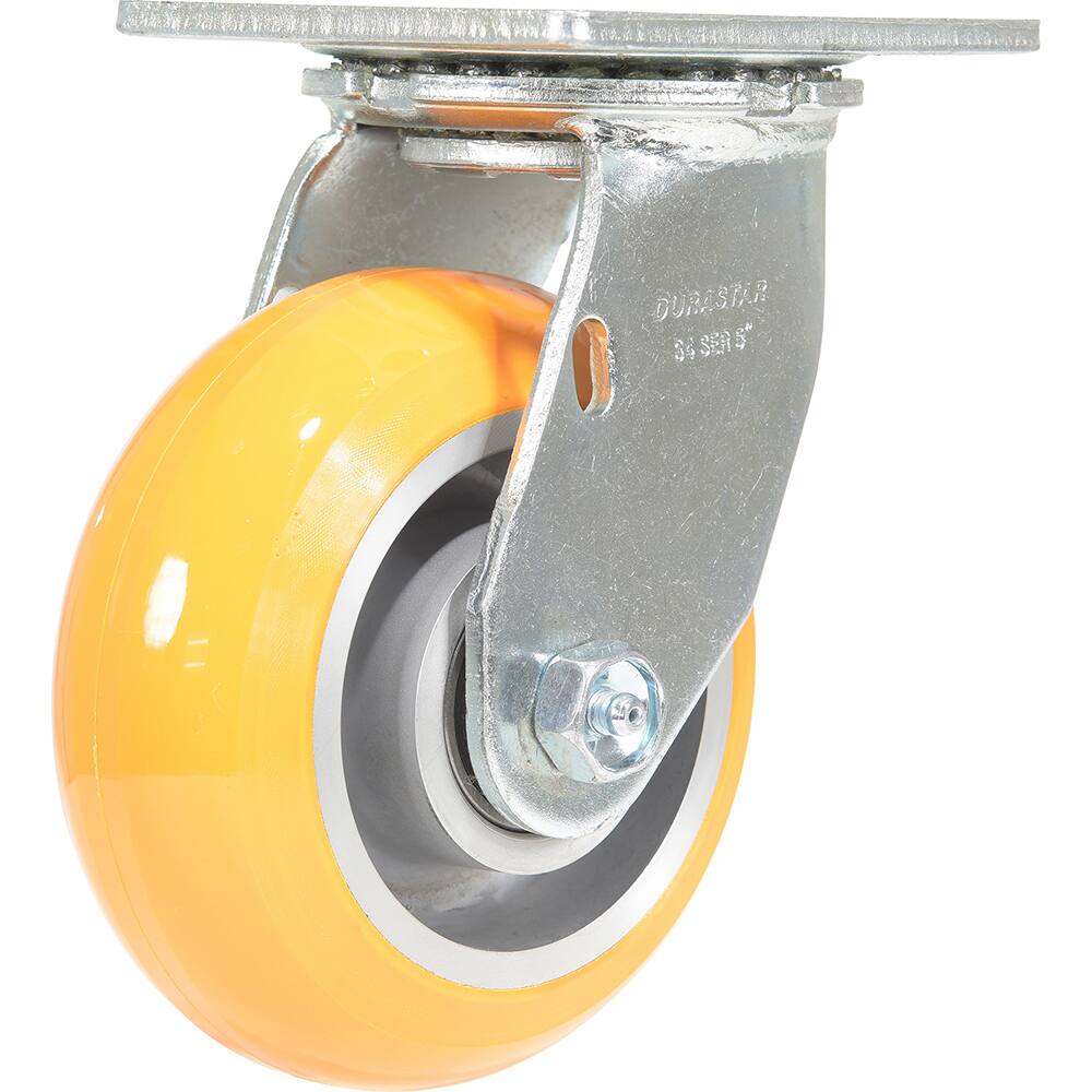 Vestil - Standard Casters; Mount: With Holes ; Style: Swivel w/Total Brake ; Wheel Diameter: 5 (Inch); Wheel Width: 2 (Inch); Overall Height (Inch): 6-1/2 ; Load Capacity (Lb.): 1200.000 - Exact Industrial Supply