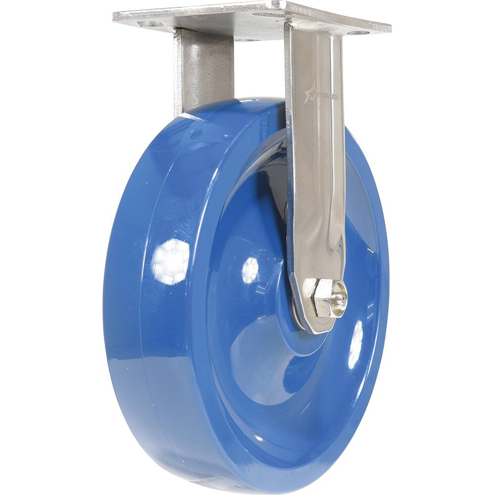 Vestil - Standard Casters; Mount: With Holes ; Style: Rigid ; Wheel Diameter: 8 (Inch); Wheel Width: 2 (Inch); Overall Height (Inch): 9-1/2 ; Load Capacity (Lb.): 1250.000 - Exact Industrial Supply