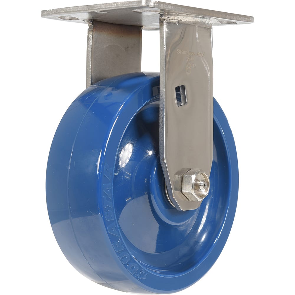 Vestil - Standard Casters; Mount: With Holes ; Style: Rigid ; Wheel Diameter: 6 (Inch); Wheel Width: 2 (Inch); Overall Height (Inch): 7-9/16 ; Load Capacity (Lb.): 1200.000 - Exact Industrial Supply